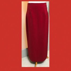 Briggs Red Straight Maxi Skirt